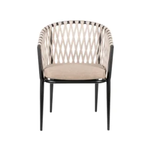 Πολυθρόνα Κήπου ArteLibre HOWICK Γκρι/Μαύρο Αλουμίνιο/Ύφασμα 56x61x78cm - Image 8