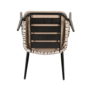 Πολυθρόνα Κήπου ArteLibre HOWICK Γκρι/Μαύρο Αλουμίνιο/Ύφασμα 56x61x78cm - Image 10