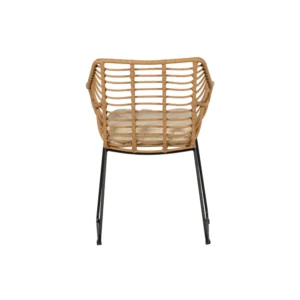 Πολυθρόνα Κήπου ArteLibre KALAMBO Φυσικό/Μαύρο Αλουμίνιο/Rattan 56x57x81cm - Image 4