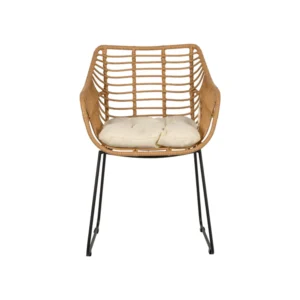 Πολυθρόνα Κήπου ArteLibre KALAMBO Φυσικό/Μαύρο Αλουμίνιο/Rattan 56x57x81cm - Image 9