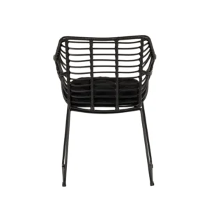 Πολυθρόνα Κήπου ArteLibre KALAMBO Μαύρο Αλουμίνιο/Rattan 56x57x81cm - Image 4
