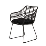 Πολυθρόνα Κήπου ArteLibre KALAMBO Μαύρο Αλουμίνιο/Rattan 56x57x81cm - Image 6