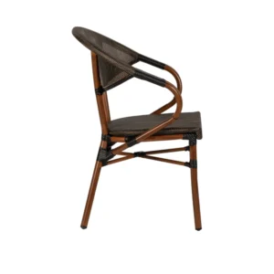 Πολυθρόνα Κήπου ArteLibre DALILA Καφέ/Μπαμπού Αλουμίνιο/Ύφασμα 57x57x82cm - Image 2