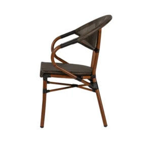 Πολυθρόνα Κήπου ArteLibre DALILA Καφέ/Μπαμπού Αλουμίνιο/Ύφασμα 57x57x82cm - Image 6