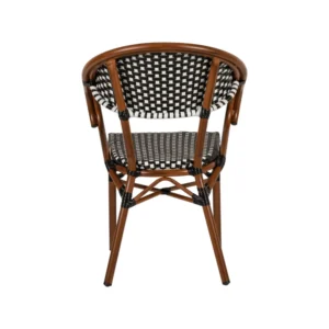 Πολυθρόνα Κήπου ArteLibre MUTUMA Λευκό/Μαύρο/Μπαμπού Αλουμίνιο/Rattan 57x60x82cm - Image 4