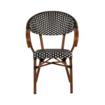 Πολυθρόνα Κήπου ArteLibre MUTUMA Λευκό/Μαύρο/Μπαμπού Αλουμίνιο/Rattan 57x60x82cm - Image 8