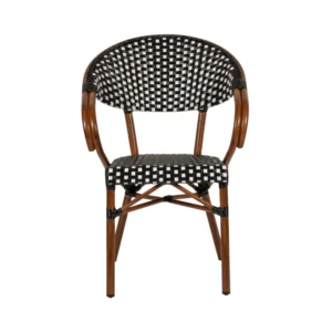 Πολυθρόνα Κήπου ArteLibre MUTUMA Λευκό/Μαύρο/Μπαμπού Αλουμίνιο/Rattan 57x60x82cm - Image 8