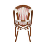 Καρέκλα Κήπου ArteLibre MUTARAZI Λευκό/Κόκκινο/Μπαμπού Αλουμίνιο/Rattan 50x57x85cm - Image 4