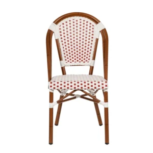 Καρέκλα Κήπου ArteLibre MUTARAZI Λευκό/Κόκκινο/Μπαμπού Αλουμίνιο/Rattan 50x57x85cm - Image 8