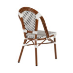 Καρέκλα Κήπου ArteLibre MUTARAZI Λευκό/Μαύρο Αλουμίνιο/Rattan 50x57x85cm - Image 3