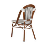 Καρέκλα Κήπου ArteLibre MUTARAZI Λευκό/Μαύρο Αλουμίνιο/Rattan 50x57x85cm - Image 5