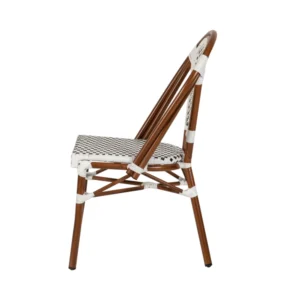 Καρέκλα Κήπου ArteLibre MUTARAZI Λευκό/Μαύρο Αλουμίνιο/Rattan 50x57x85cm - Image 6