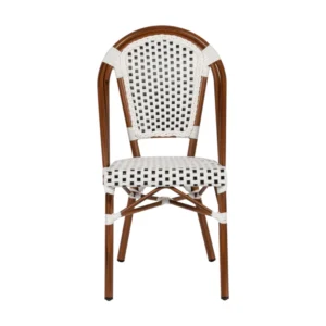 Καρέκλα Κήπου ArteLibre MUTARAZI Λευκό/Μαύρο Αλουμίνιο/Rattan 50x57x85cm - Image 8