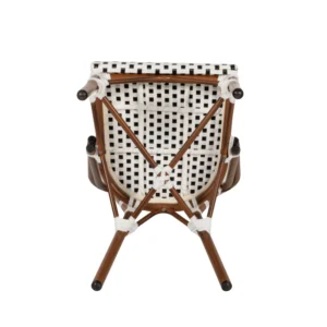 Καρέκλα Κήπου ArteLibre MUTARAZI Λευκό/Μαύρο Αλουμίνιο/Rattan 50x57x85cm - Image 9