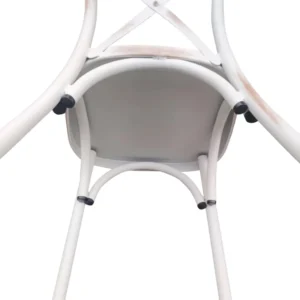 Καρέκλα Κήπου ArteLibre CHAD Λευκό Αντικέ Αλουμίνιο 44x52x87cm - Image 5