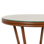 Τραπέζι Κήπου ArteLibre BURUNDI Μπαμπού Αλουμίνιο/Γυαλί Φ70x72cm - Image 4