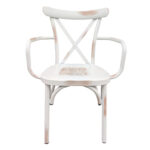 Καρέκλα Κήπου ArteLibre THOMSONS Λευκό Αντικέ Αλουμίνιο 52x52x87cm - Image 3