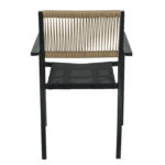 Πολυθρόνα Κήπου ArteLibre HORUS Μαύρο/Καφέ Αλουμίνιο/Rattan 56x58x83cm - Image 6