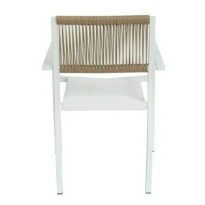 Πολυθρόνα Κήπου ArteLibre HORUS Λευκό/Καφέ Αλουμίνιο/Rattan 56x58x83cm - Image 7