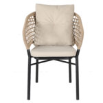 Πολυθρόνα Κήπου ArteLibre ANHUR Με Μαξιλάρια Μαύρο/Καφέ Αλουμίνιο/Rattan 60x58x84cm - Image 7