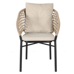 Πολυθρόνα Κήπου ArteLibre ANHUR Με Μαξιλάρια Μαύρο/Καφέ Αλουμίνιο/Rattan 60x58x84cm - Image 7