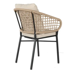 Πολυθρόνα Κήπου ArteLibre ANHUR Με Μαξιλάρια Μαύρο/Καφέ Αλουμίνιο/Rattan 60x58x84cm - Image 9