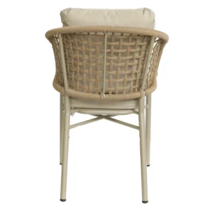 Πολυθρόνα Κήπου ArteLibre ANHUR Με Μαξιλάρια Μπεζ/Καφέ Αλουμίνιο/Rattan 60x58x84cm - Image 3