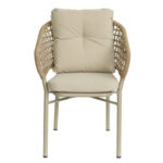 Πολυθρόνα Κήπου ArteLibre ANHUR Με Μαξιλάρια Μπεζ/Καφέ Αλουμίνιο/Rattan 60x58x84cm - Image 4