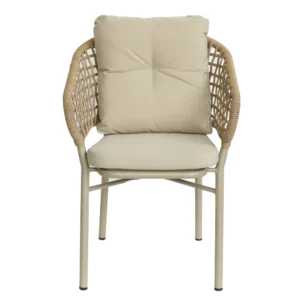 Πολυθρόνα Κήπου ArteLibre ANHUR Με Μαξιλάρια Μπεζ/Καφέ Αλουμίνιο/Rattan 60x58x84cm - Image 4