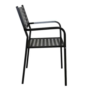 Πολυθρόνα Κήπου ArteLibre MONTU Μαύρο Μέταλλο 54x51x84cm - Image 2