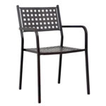 Πολυθρόνα Κήπου ArteLibre MONTU Μαύρο Μέταλλο 54x51x84cm