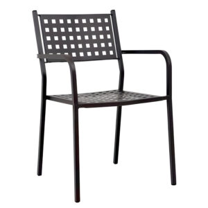 Πολυθρόνα Κήπου ArteLibre MONTU Μαύρο Μέταλλο 54x51x84cm