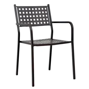 Πολυθρόνα Κήπου ArteLibre MONTU Μαύρο Μέταλλο 54x51x84cm