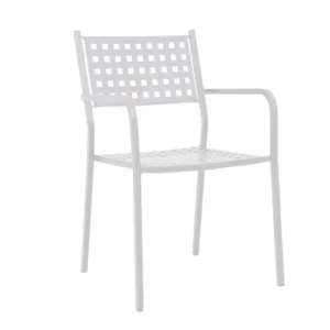 Πολυθρόνα Κήπου ArteLibre MONTU Λευκό Μέταλλο 54x51x84cm - Image 2