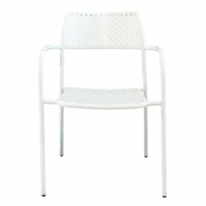 Πολυθρόνα Κήπου ArteLibre SOBEK Λευκό Μέταλλο 55x57x76cm - Image 4