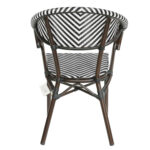 Πολυθρόνα Κήπου ArteLibre KIYOSHI Λευκό/Μαύρο/Καφέ Μπαμπού/Rattan 57x60x82cm - Image 3