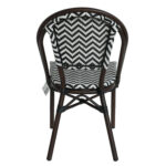 Πολυθρόνα Κήπου ArteLibre RYOTA Λευκό/Μαύρο/Καφέ Μπαμπού/Rattan 48x56x86cm - Image 3