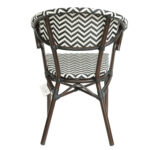 Πολυθρόνα Κήπου ArteLibre HARUTO Λευκό/Μαύρο/Καφέ Μπαμπού/Rattan 57x57x82cm - Image 3