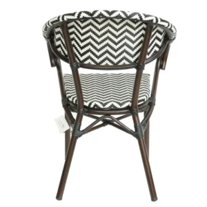 Πολυθρόνα Κήπου ArteLibre HARUTO Λευκό/Μαύρο/Καφέ Μπαμπού/Rattan 57x57x82cm - Image 5