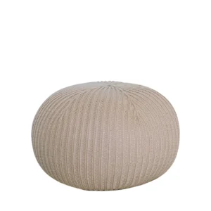 Πουφ Σκαμπό ArteLibre GULRU Αποσπώμενο Κάλυμμα Μπεζ Πλεκτό 50x50x35cm