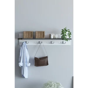 Ράφι Τοίχου ArteLibre LERATO Ανθρακί Μοριοσανίδα 90x17x25cm - Image 3