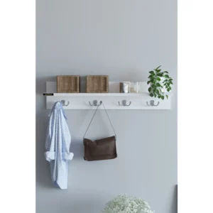 Ράφι Τοίχου ArteLibre LERATO Λευκό Μοριοσανίδα 90x17x25cm - Image 3