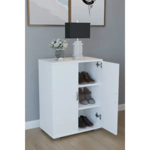 Παπουτσοθήκη ArteLibre MASEGO Λευκό Μοριοσανίδα 35x72x80cm - Image 4