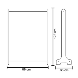 Κρεμάστρα Δαπέδου ArteLibre ORATILE Δρυς Μοριοσανίδα/Μέταλλο 89x35x128cm - Image 5