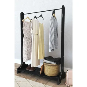 Κρεμάστρα Δαπέδου ArteLibre ORATILE Μαύρο Μοριοσανίδα/Μέταλλο 89x35x128cm - Image 2