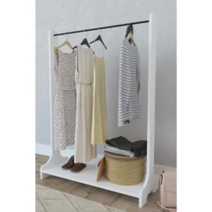 Κρεμάστρα Δαπέδου ArteLibre ORATILE Λευκό Μοριοσανίδα/Μέταλλο 89x35x128cm - Image 2