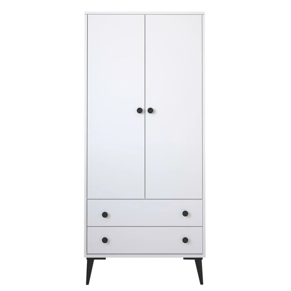 Ντουλάπα Δίφυλλη ArteLibre AMARI Λευκό Μοριοσανίδα 82x48x180cm