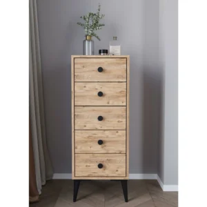 Συρταριέρα ArteLibre AMARI Δρυς Μοριοσανίδα 43x43x114cm - Image 2