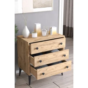 Συρταριέρα ArteLibre AMARI Δρυς Μοριοσανίδα 72x43x79cm - Image 3