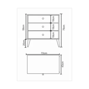 Συρταριέρα ArteLibre AMARI Δρυς Μοριοσανίδα 72x43x79cm - Image 4
